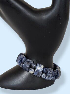 Sodalite Beaded Stretch Bracelet